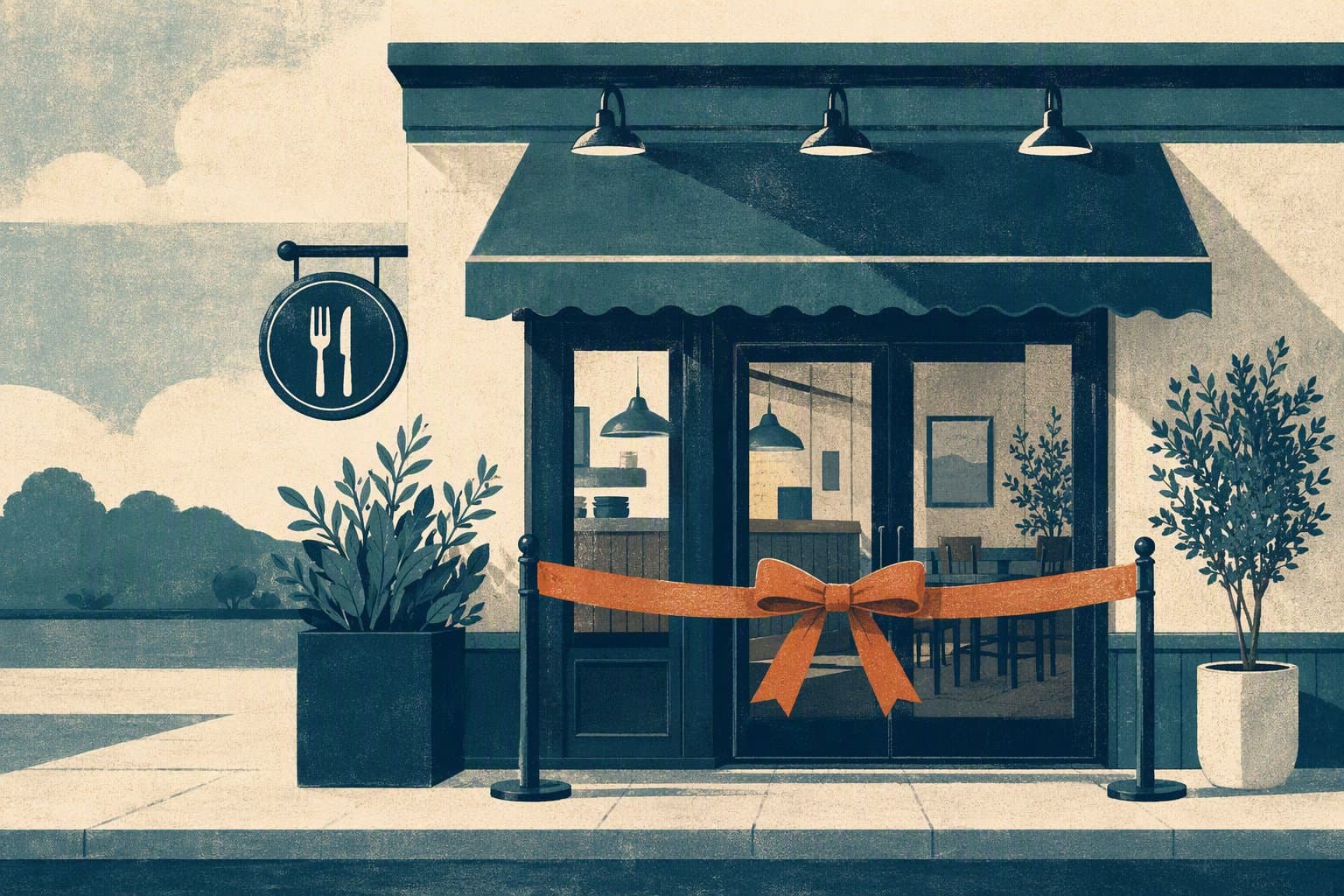 Restaurant opening - illustration, Jake Team LLC