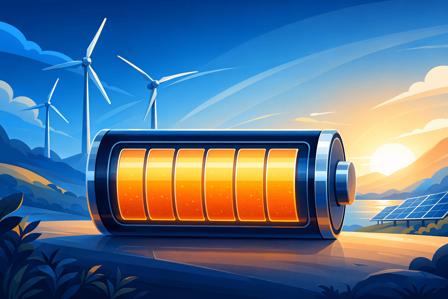 Battery technology - illustration, Jake Team LLC
