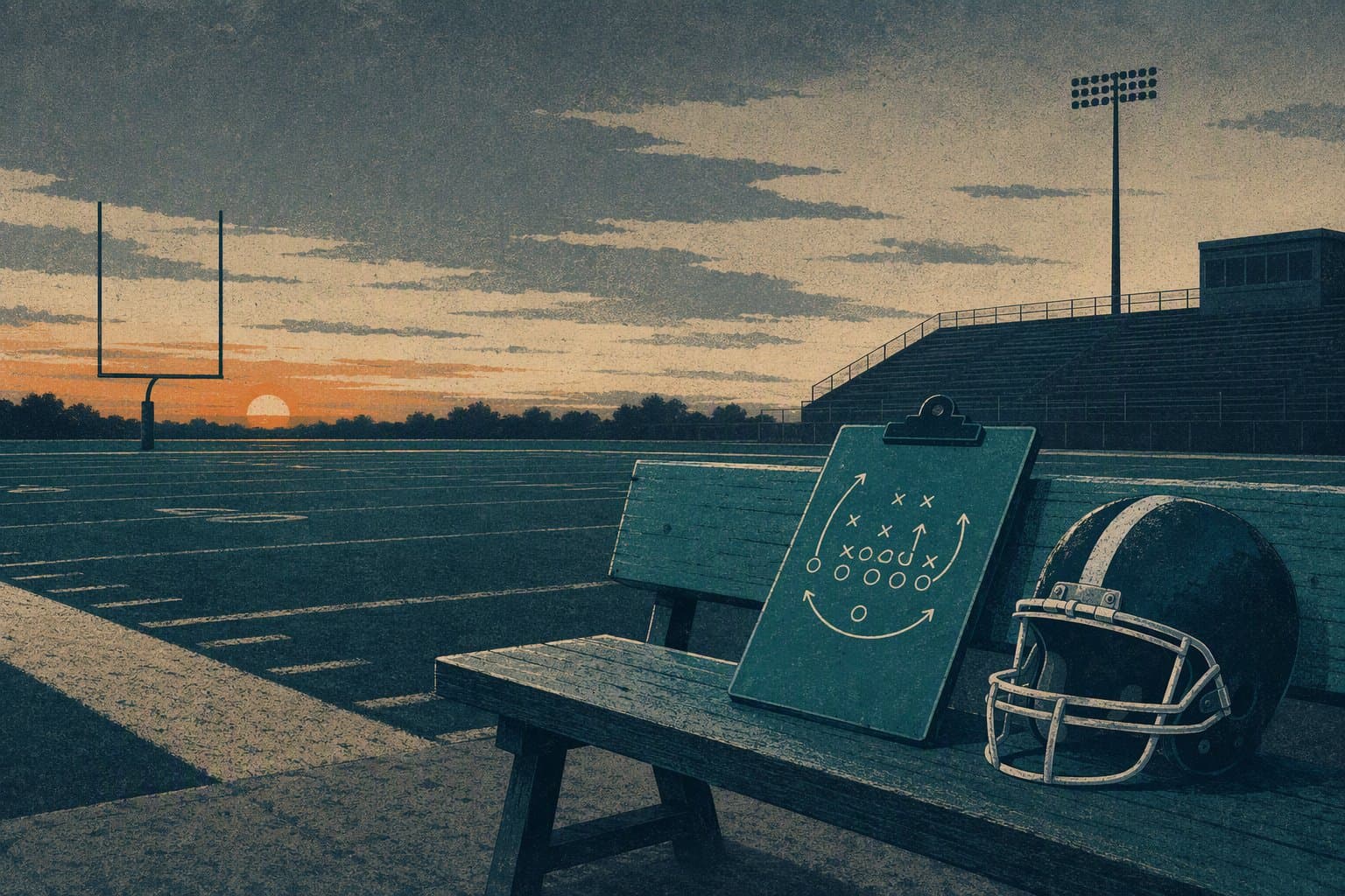 football sideline - illustration, Jake Team LLC