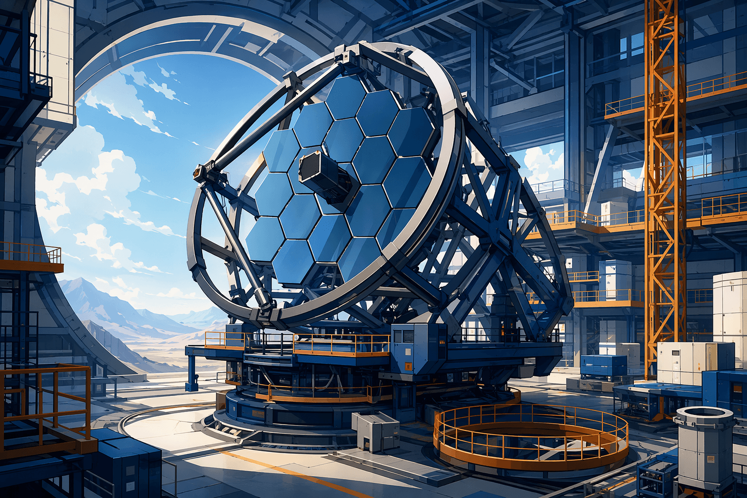 Space Telescope Construction - illustration, Jake Team LLC
