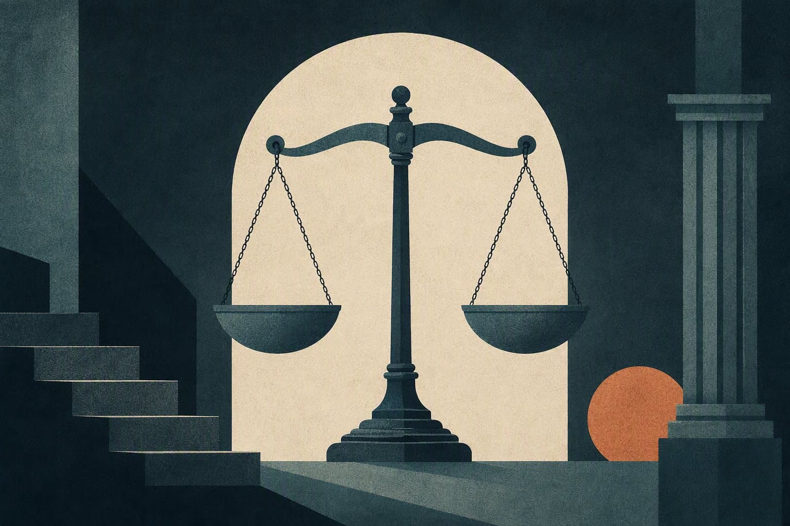 judicial restraint - illustration, Jake Team LLC