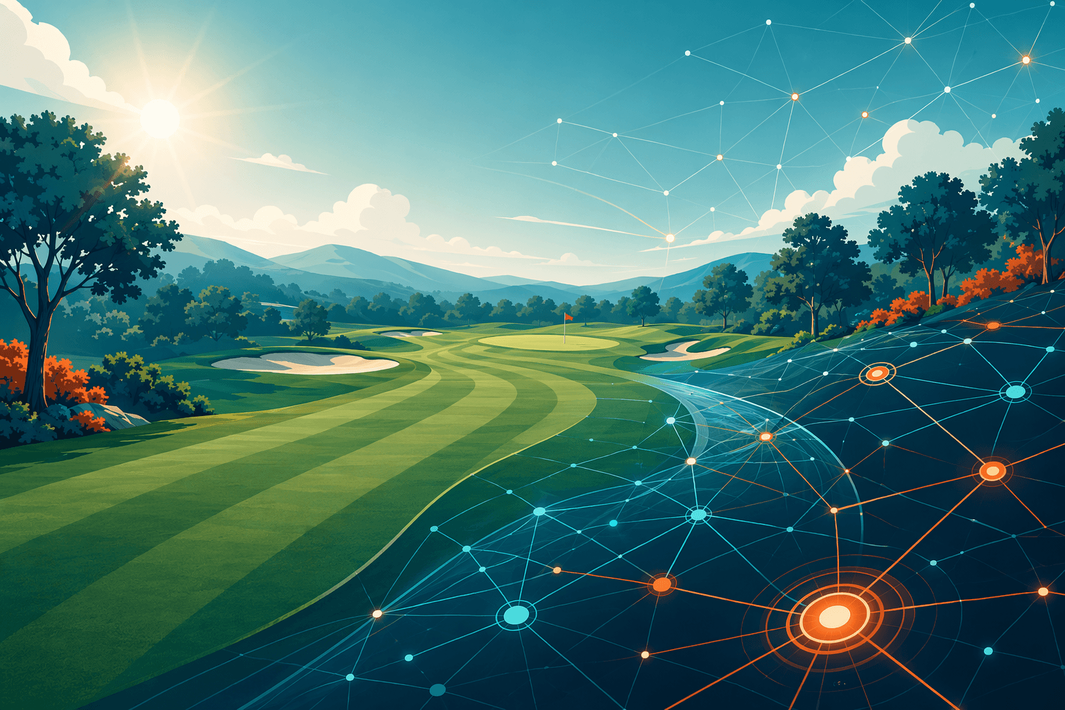 Golf Tech Infrastructure - illustration, Jake Team LLC