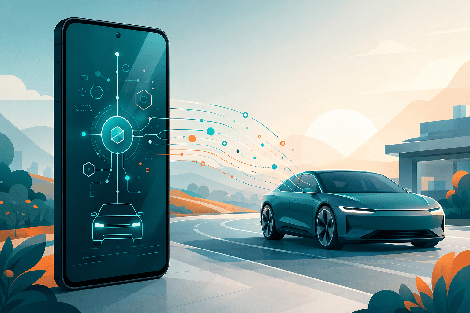 Instant Crash Data Sharing - illustration, Jake Team LLC