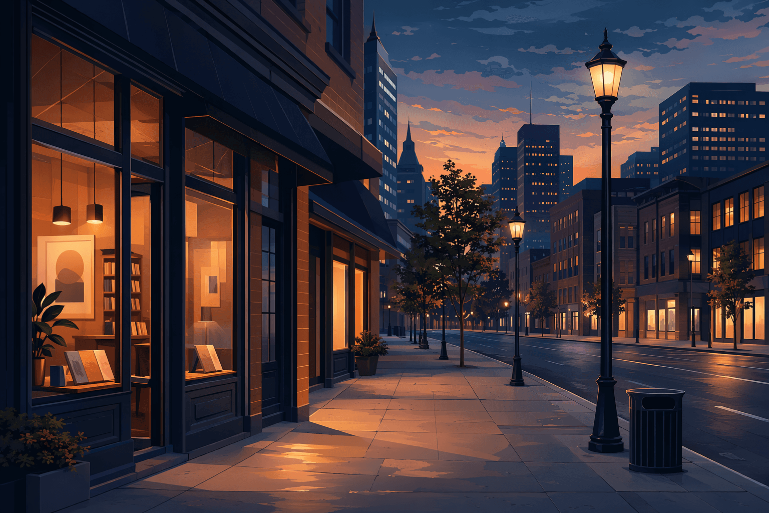 Downtown Business - illustration, Jake Team LLC