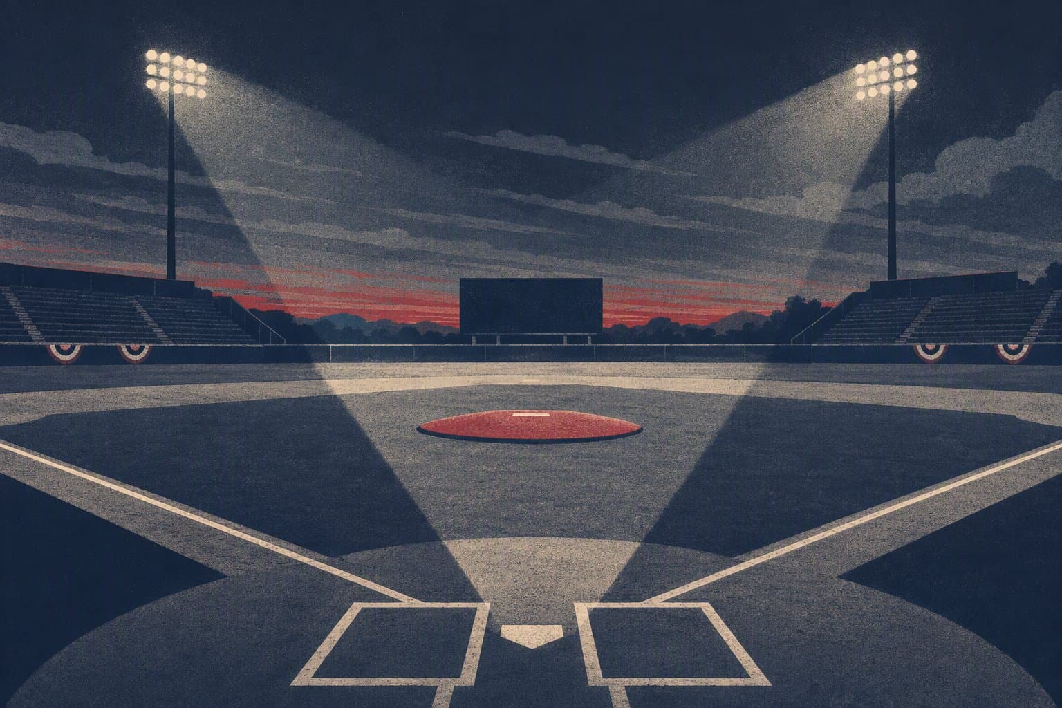 late inning tension - illustration, Jake Team LLC