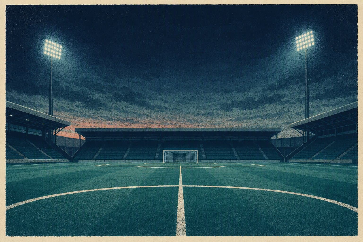 Stadium twilight victory - illustration, Jake Team LLC
