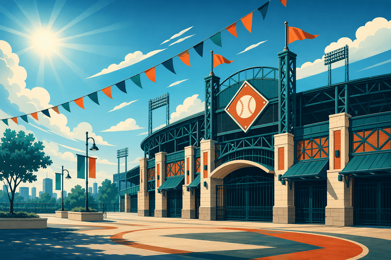 Baseball Victory Rally - illustration, Jake Team LLC