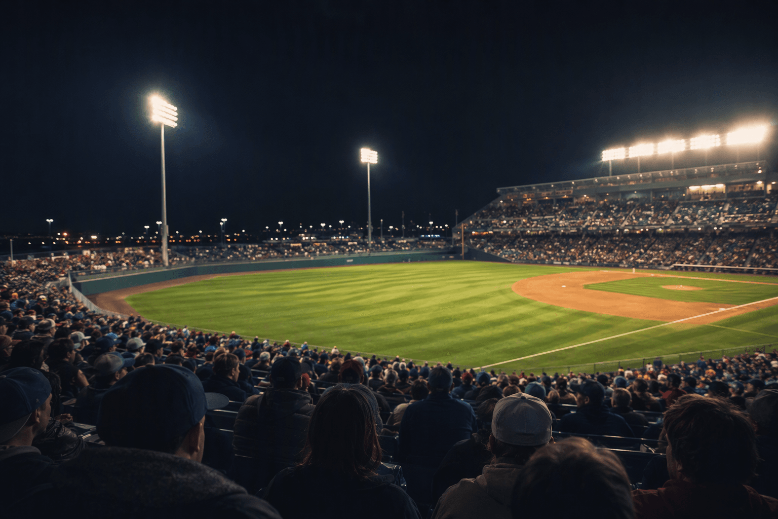 Night baseball game - illustration, Jake Team LLC