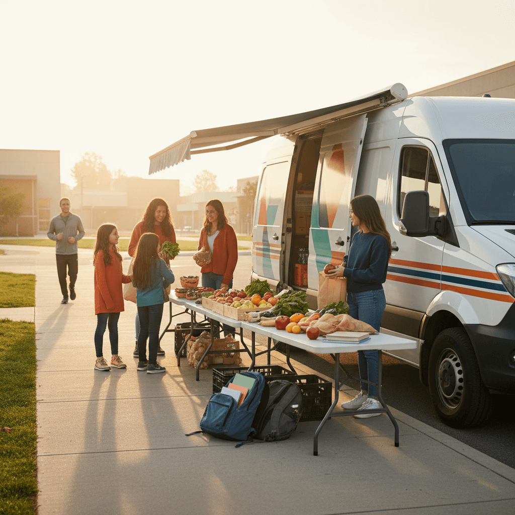 School Food Access - illustration, Jake Team LLC