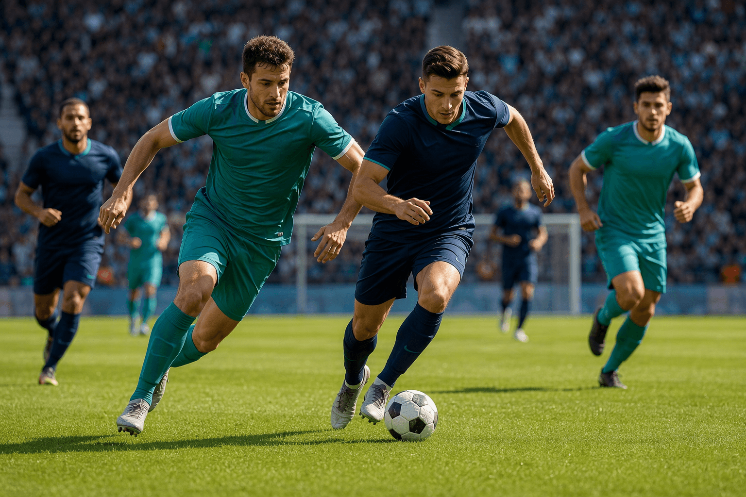 Soccer Match Action - illustration, Jake Team LLC