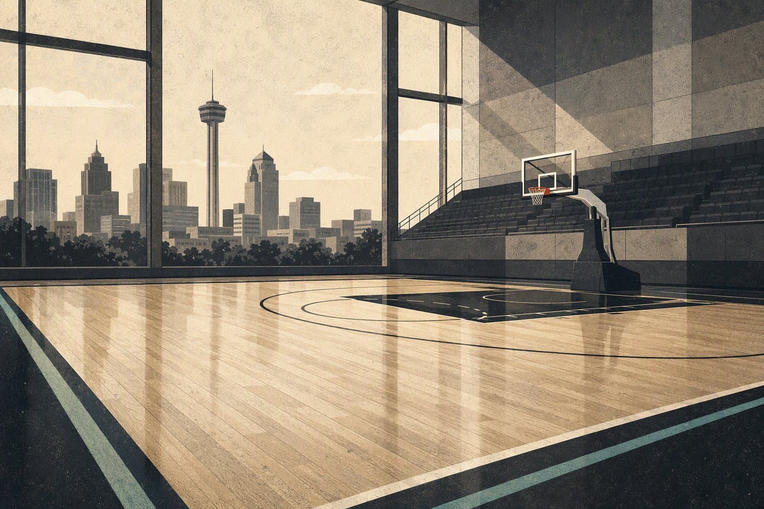 San Antonio court - illustration, Jake Team LLC