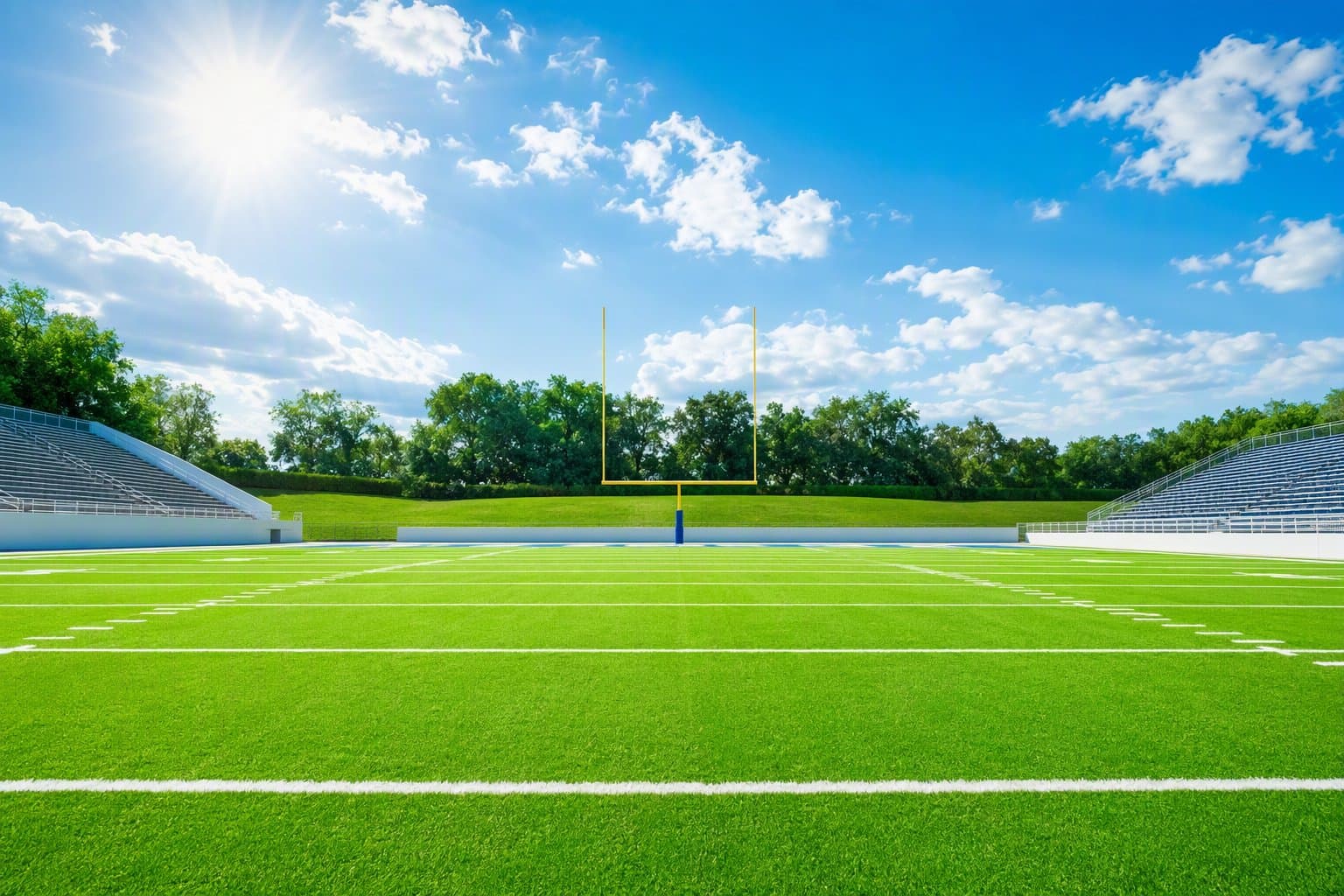 Sunlit Football Stadium - illustration, Jake Team LLC