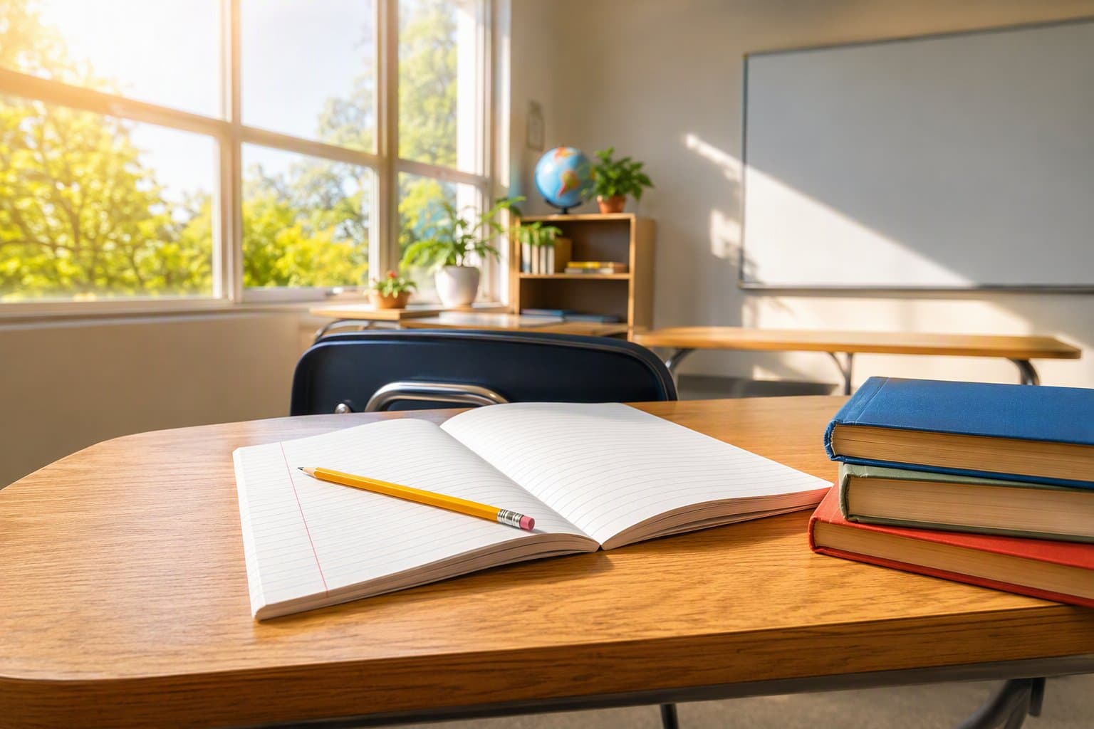 Bright school desk - illustration, Jake Team LLC
