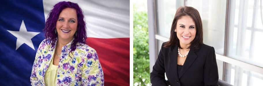 Texas House District 102 candidates in ballot order: Republican Bonnie Abadie, left, and Democrat Ana-María Rodríguez Ramos, right. Photos provided by the League of Women Voters of Richardson