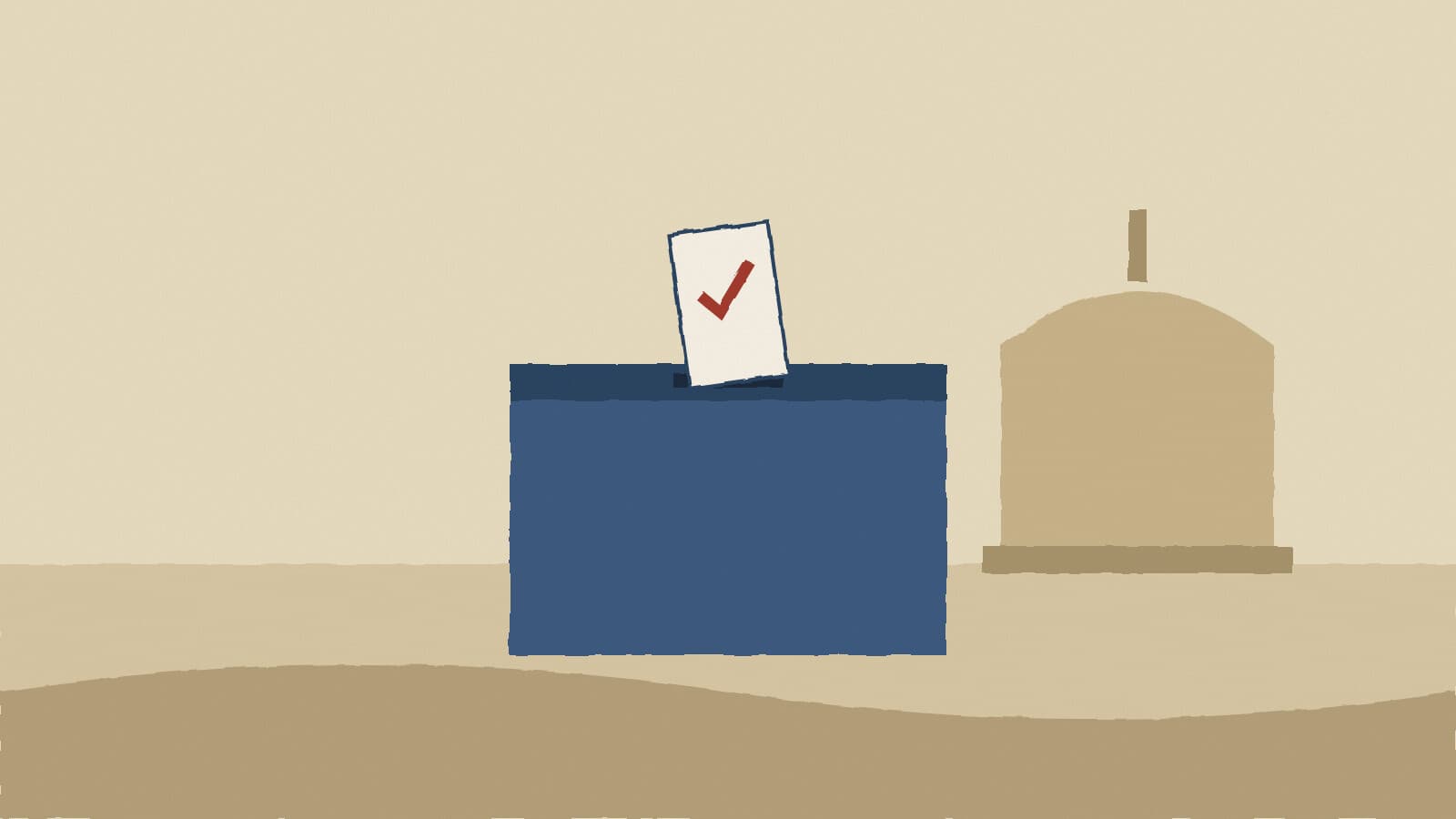 Ballot box and capitol - illustration, Jake Team LLC