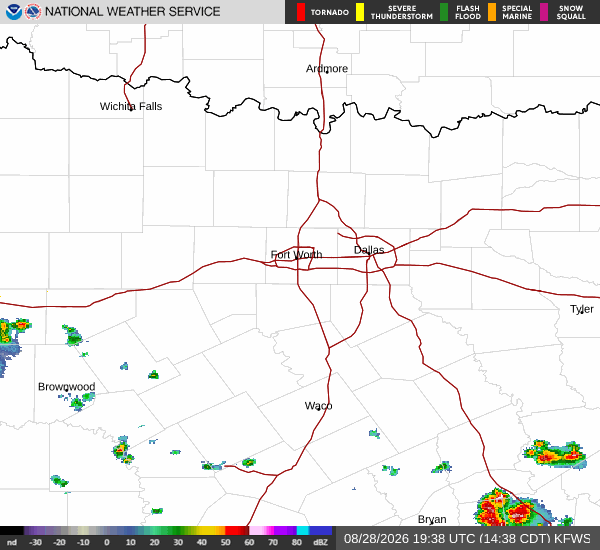 National Weather Service radar for North Texas (KFWS)